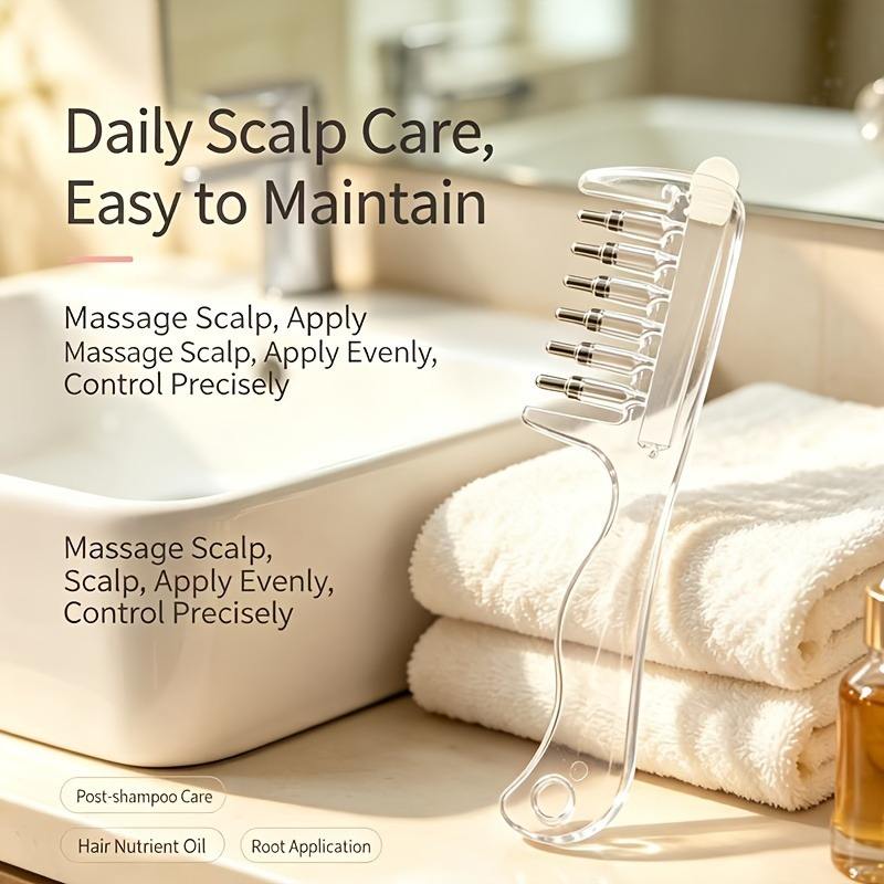 Skalar Crystal Comb Scalp Relief & Serum Massage Tool | مشط الكريستال لتدليك واسترخاء فروة الرأس