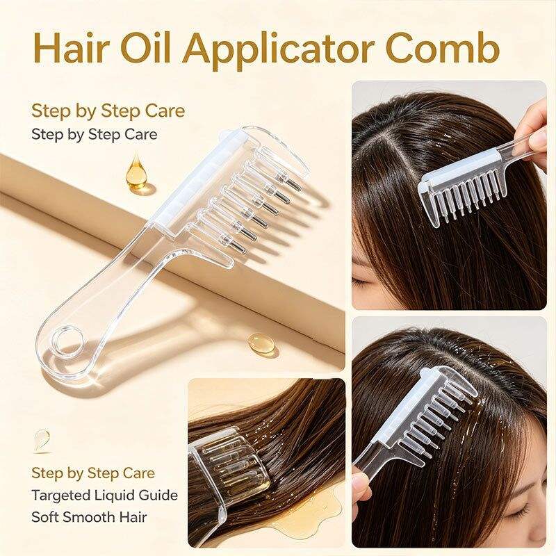Skalar Crystal Comb Scalp Relief & Serum Massage Tool | مشط الكريستال لتدليك واسترخاء فروة الرأس